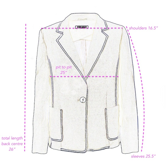 MARINA RINALDI Linen Blazer Single Button Closure Partial Lining Size US 18 - Picture 10 of 10